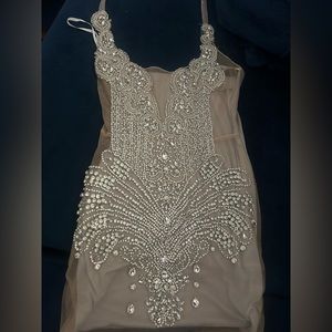 Silver Grey Dress , made for weddings gown , homecoming , prom